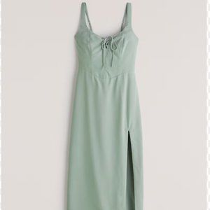 Abercrombie Corset Lace-Up Midi Dress